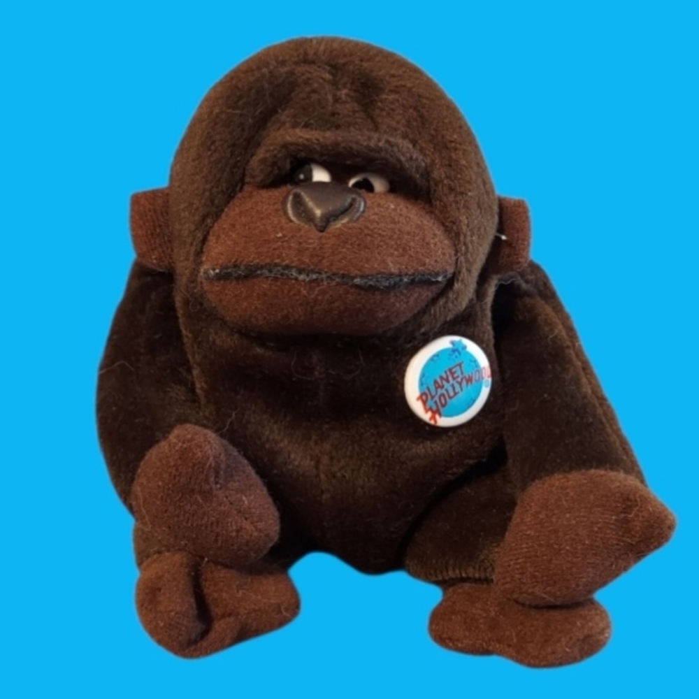 Vintage Planet Hollywood George Gorilla Monkey Stuffed Animal Plush 1997 5"